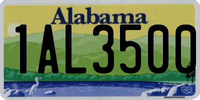 AL license plate 1AL3500