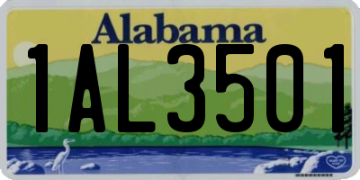 AL license plate 1AL3501