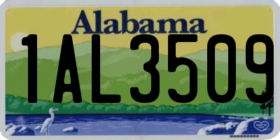 AL license plate 1AL3509
