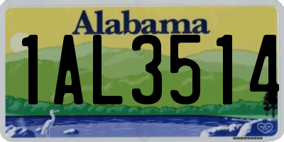 AL license plate 1AL3514