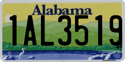 AL license plate 1AL3519