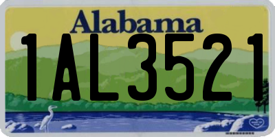 AL license plate 1AL3521