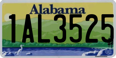 AL license plate 1AL3525