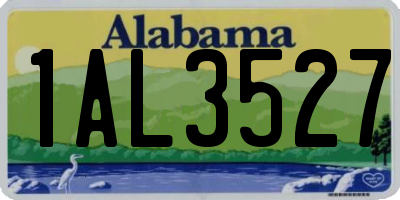 AL license plate 1AL3527