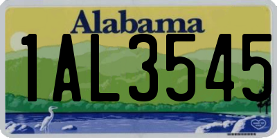 AL license plate 1AL3545