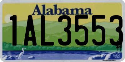 AL license plate 1AL3553
