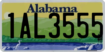 AL license plate 1AL3555