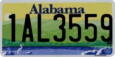 AL license plate 1AL3559