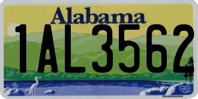 AL license plate 1AL3562
