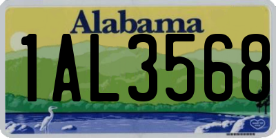 AL license plate 1AL3568