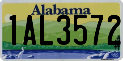 AL license plate 1AL3572