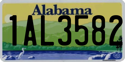 AL license plate 1AL3582