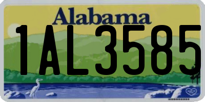 AL license plate 1AL3585