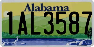 AL license plate 1AL3587