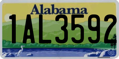 AL license plate 1AL3592