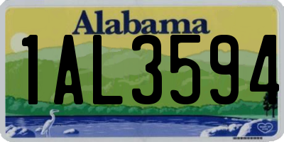 AL license plate 1AL3594