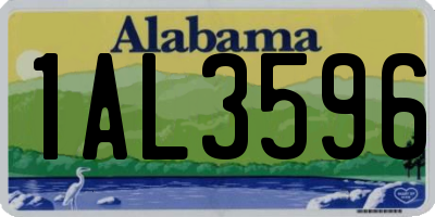 AL license plate 1AL3596
