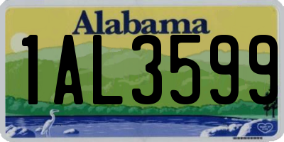 AL license plate 1AL3599