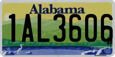 AL license plate 1AL3606