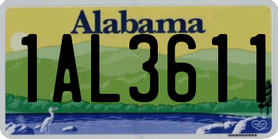 AL license plate 1AL3611