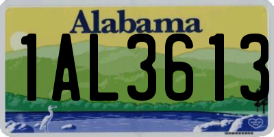 AL license plate 1AL3613