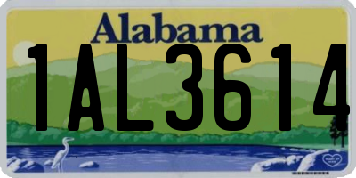 AL license plate 1AL3614