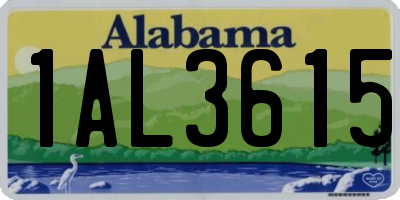 AL license plate 1AL3615