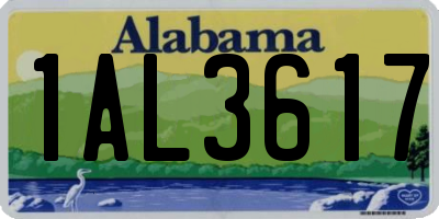 AL license plate 1AL3617