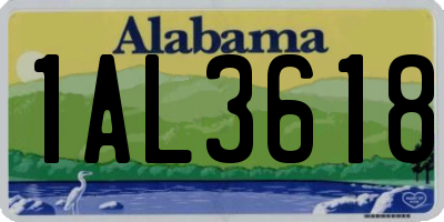 AL license plate 1AL3618