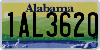 AL license plate 1AL3620
