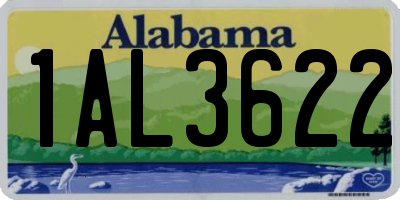 AL license plate 1AL3622