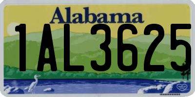 AL license plate 1AL3625