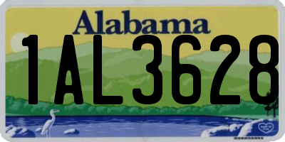 AL license plate 1AL3628