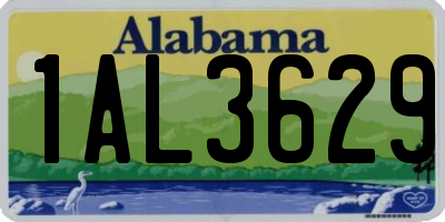AL license plate 1AL3629