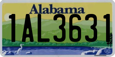 AL license plate 1AL3631