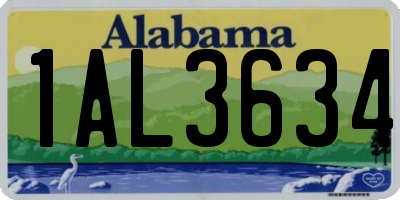 AL license plate 1AL3634