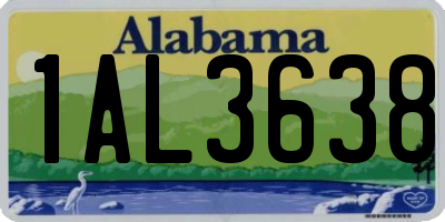 AL license plate 1AL3638