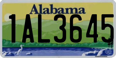 AL license plate 1AL3645