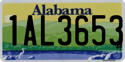 AL license plate 1AL3653