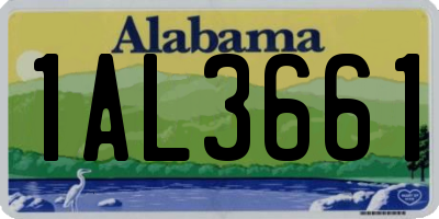 AL license plate 1AL3661