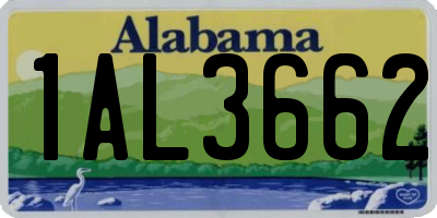 AL license plate 1AL3662