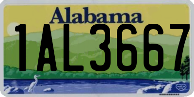 AL license plate 1AL3667