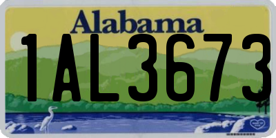 AL license plate 1AL3673