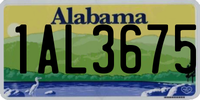 AL license plate 1AL3675
