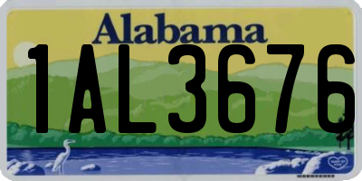 AL license plate 1AL3676