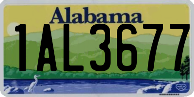 AL license plate 1AL3677