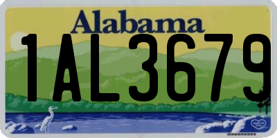 AL license plate 1AL3679
