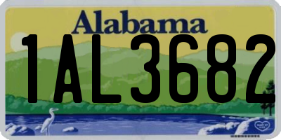 AL license plate 1AL3682