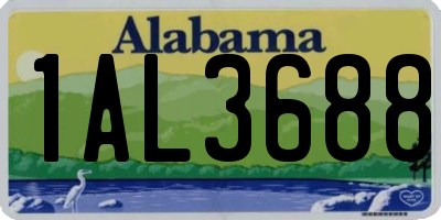 AL license plate 1AL3688