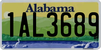 AL license plate 1AL3689